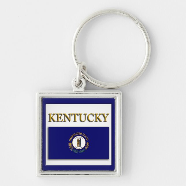 Llavero Kentucky Flag Design Premium Keychain (Frente)
