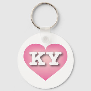 Llavero Kentucky Pink Fade Heart - Amo a KY