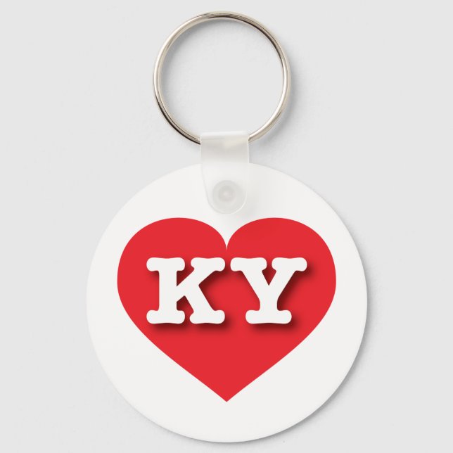 Llavero Kentucky Red Heart - Amo a KY (Anverso)