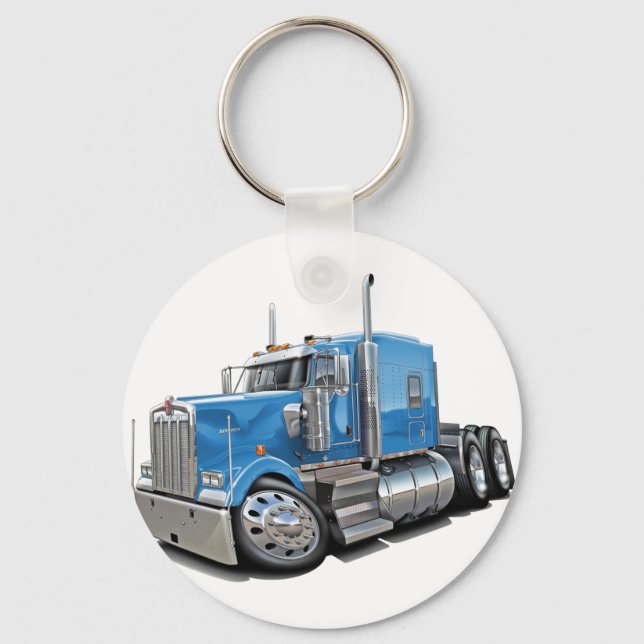 Llavero Kenworth w900 Lt Blue Truck (Anverso)