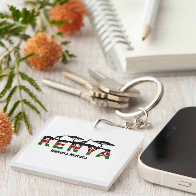 Llavero Kenya Hakuna Matata Acrylic Keychain. (Frente Derecha)