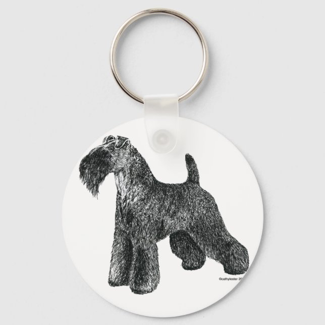 Llavero Kerry Blue Terrier (Anverso)