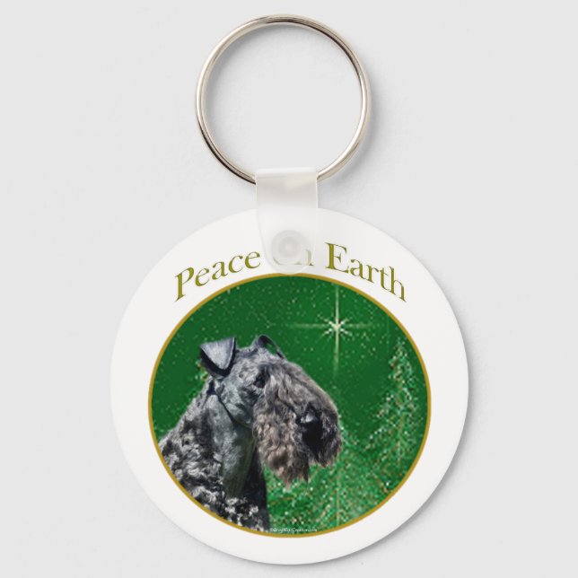 Llavero Kerry Blue Terrier Peace (Anverso)