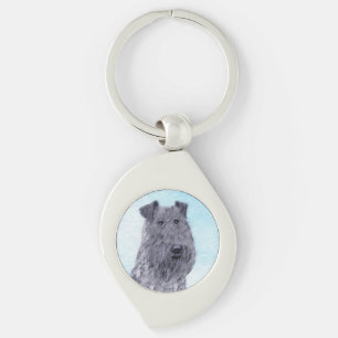 Llavero Kerry Blue Terrier Pintura Cute Original Perro Art