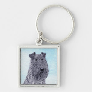 Llavero Kerry Blue Terrier Pintura Cute Original Perro Art
