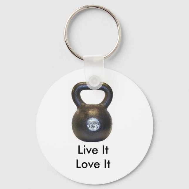 Llavero kettlebell, Live ItLove It (Anverso)