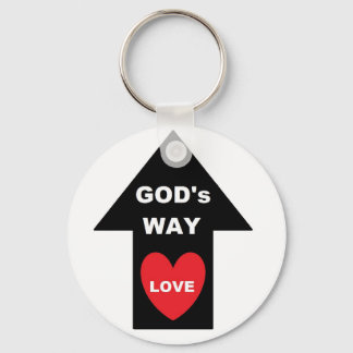 Llavero Key Chain Gods Way Love Arrow Heart
