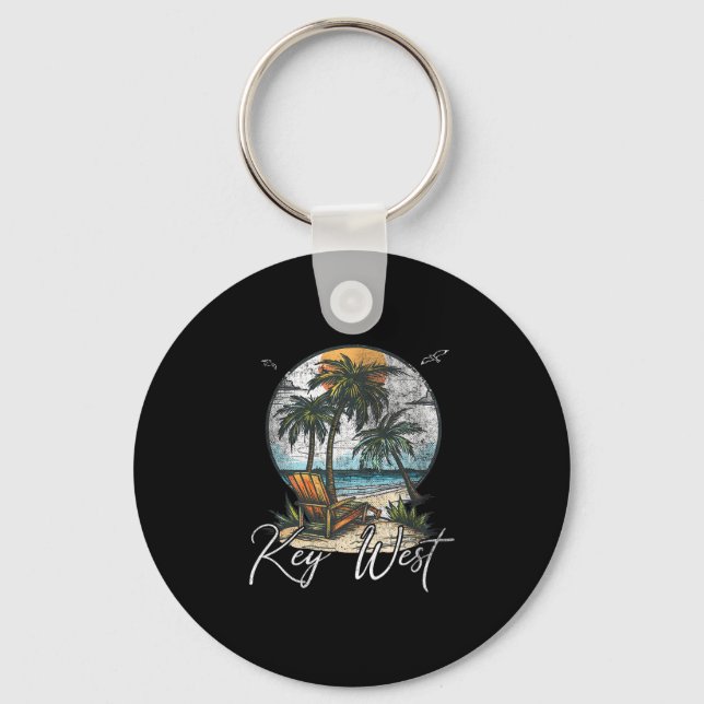 Llavero Key West Florida Fl Palmeras  (Anverso)