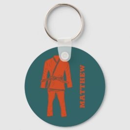 Llavero Keych Verde azulada personalizada de Jiu Jitsu BJJ