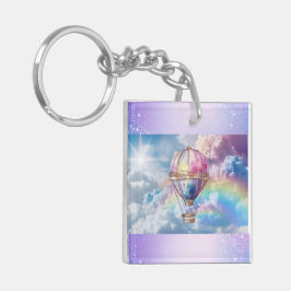 Llavero Keychain acrílica de globo aerostático de moda