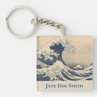 Llavero Keychain acrílica personalizada de Hokusai