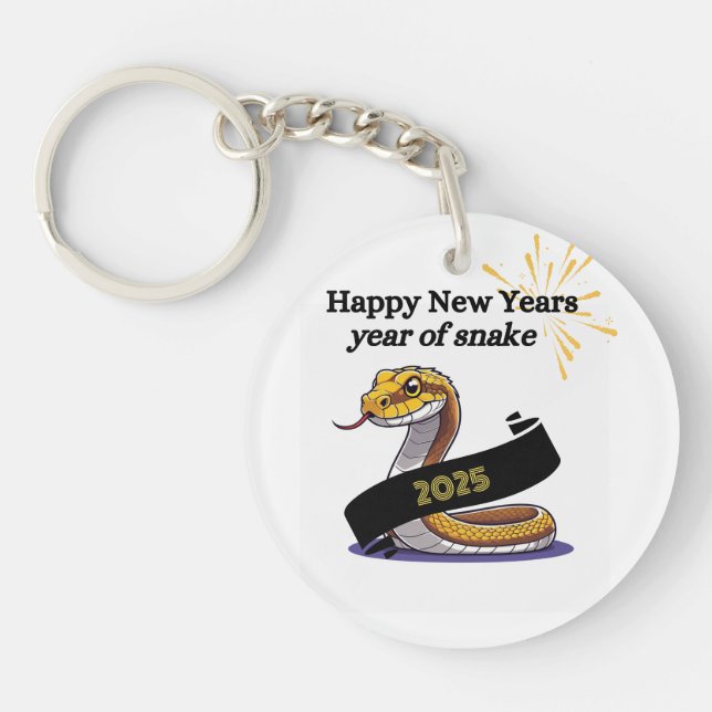 Llavero Keychain acrílico 2025: Año de la serpiente (Frente)