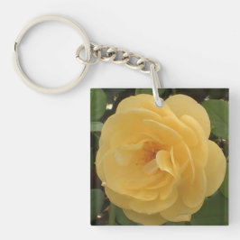 Llavero Keychain acrílico amarillo Camellia