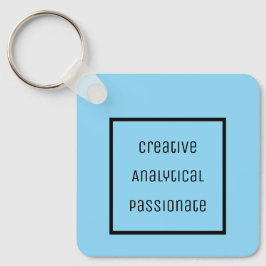 Llavero Keychain acrílico apasionante, creativo, analítico