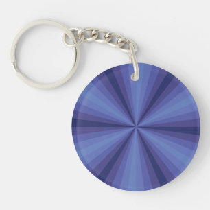 Llavero Keychain acrílico azul de ilusión óptica