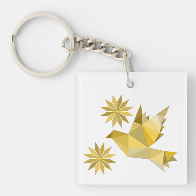 Llavero Keychain acrílico con buen ART (Frente)