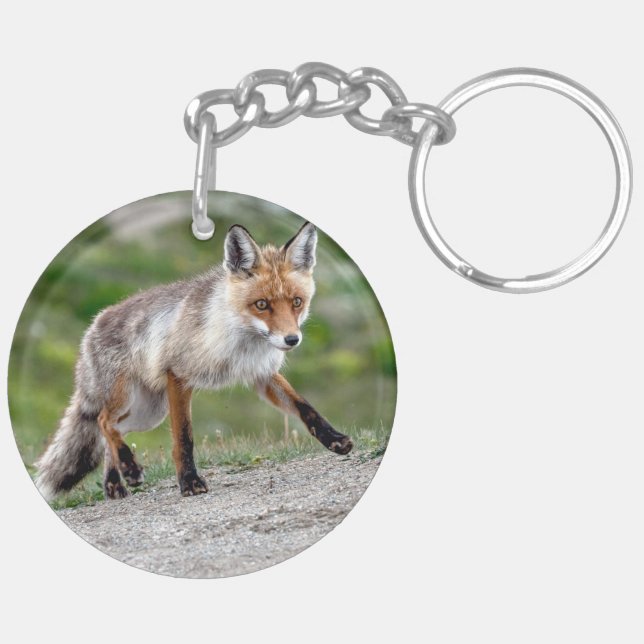 Llavero Keychain acrílico con diseño Fox único (Izquierda Bajo)