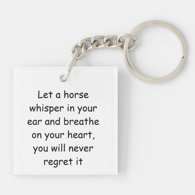 Llavero Keychain acrílico con luz de caballo (Atrás)