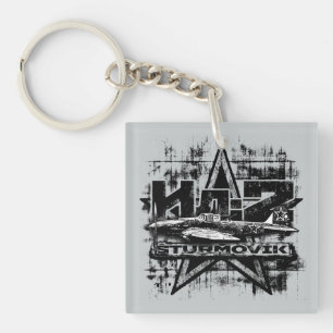 Llavero Keychain acrílico cuadrado de doble cara Il-2