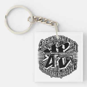 Llavero Keychain acrílico cuadrado (doble cara) MP 40