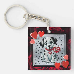 Llavero Keychain acrílico cuadrado - La pipa dálmata será