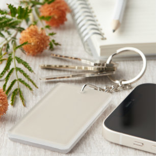 Llavero Keychain acrílico de ángulo blanco óseo