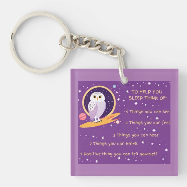 Llavero Keychain acrílico de atención de 5 pasos (Frente)