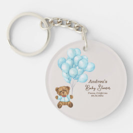 Llavero Keychain acrílico de Baby Shower Bear Blue Bear
