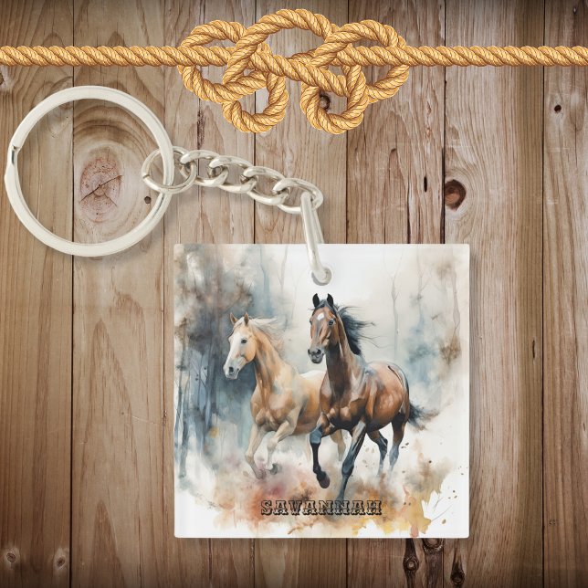 Llavero Keychain acrílico de caballos salvajes occidentale (Subido por el creador)