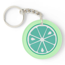 Keychain acrílico de cal verde