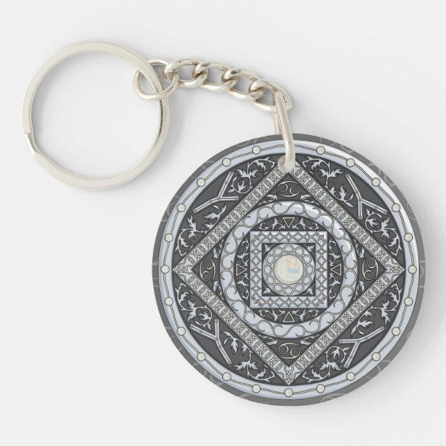 Llavero Keychain acrílico de Cancer Mandala (Frente)