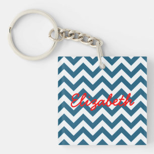 Llavero Keychain acrílico de Chevron moderno