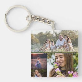 Llavero Keychain acrílico de cuatro fotos de personalizado