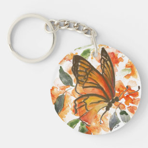 Llavero Keychain acrílico de doble cara de mariposa