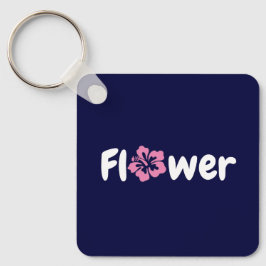 Llavero Keychain acrílico de flores