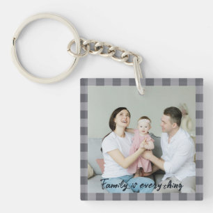 Llavero Keychain acrílico de foto del Día de la Familia de