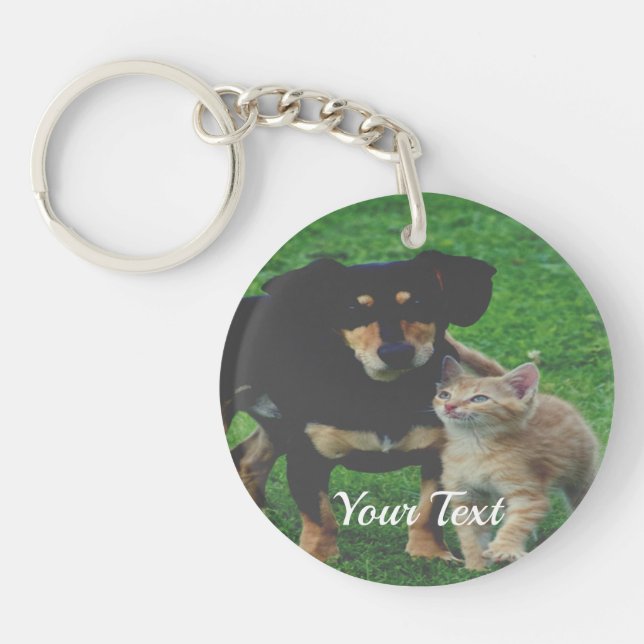 Llavero Keychain acrílico de foto Mascota personalizada (Frente)