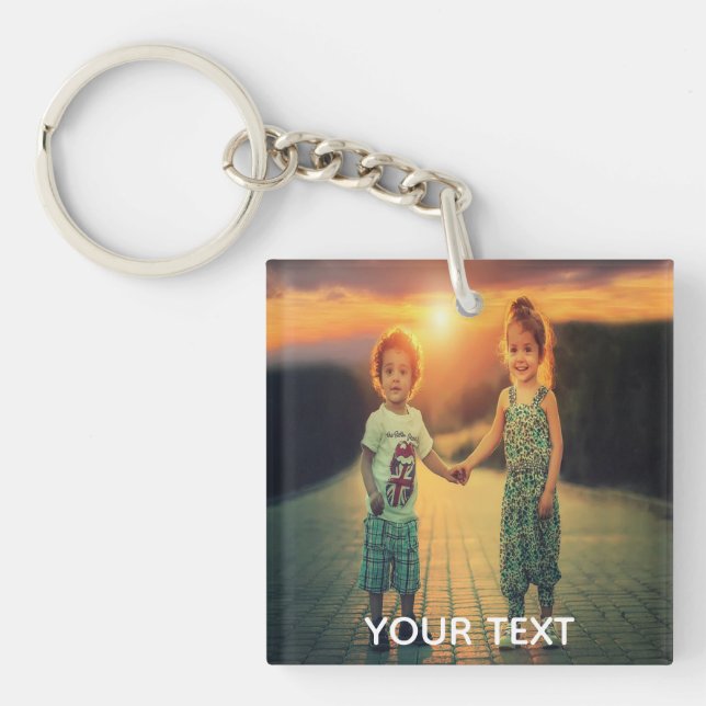 Llavero Keychain acrílico de foto personalizada (Frente)