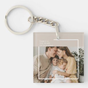 Llavero Keychain acrílico de foto y mensaje personalizado
