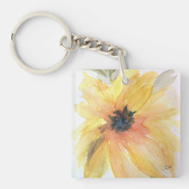 Llavero Keychain acrílico de girasol