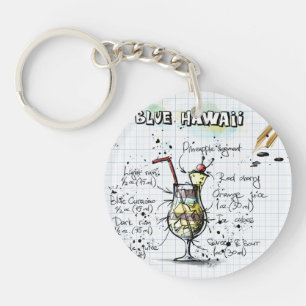 Llavero Keychain acrílico de Hawái Azul