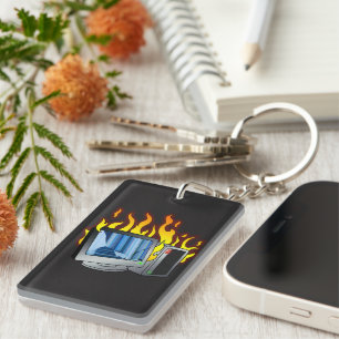 Llavero Keychain acrílico de incendios informáticos