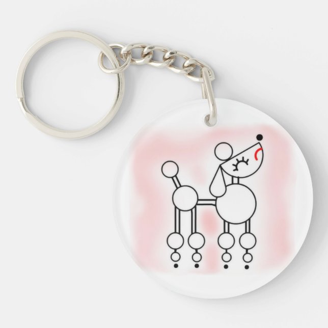 Llavero Keychain acrílico de juguetes blancos (Frente)