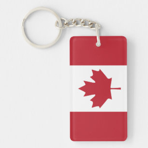Llavero Keychain acrílico de la bandera de Canadá