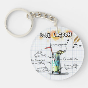 Llavero Keychain acrílico de la Laguna Azul