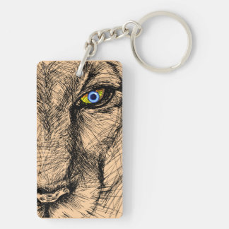 Llavero Keychain acrílico de la mirada del tigre