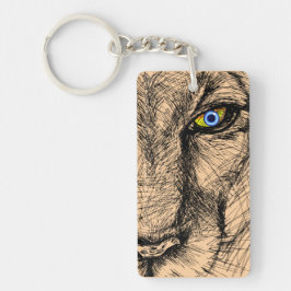 Llavero Keychain acrílico de la mirada del tigre
