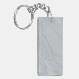 Llavero Keychain acrílico de la Piedra de Mármol Blanco