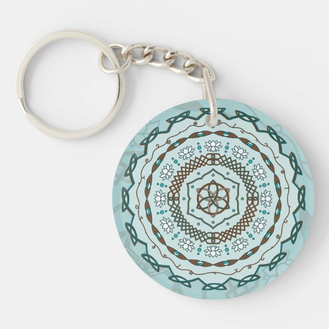 Llavero Keychain acrílico de las ondas de Lotus (Frente)