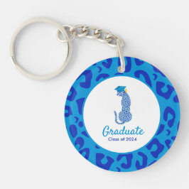 Llavero Keychain acrílico de Leopardo azul de grado modern